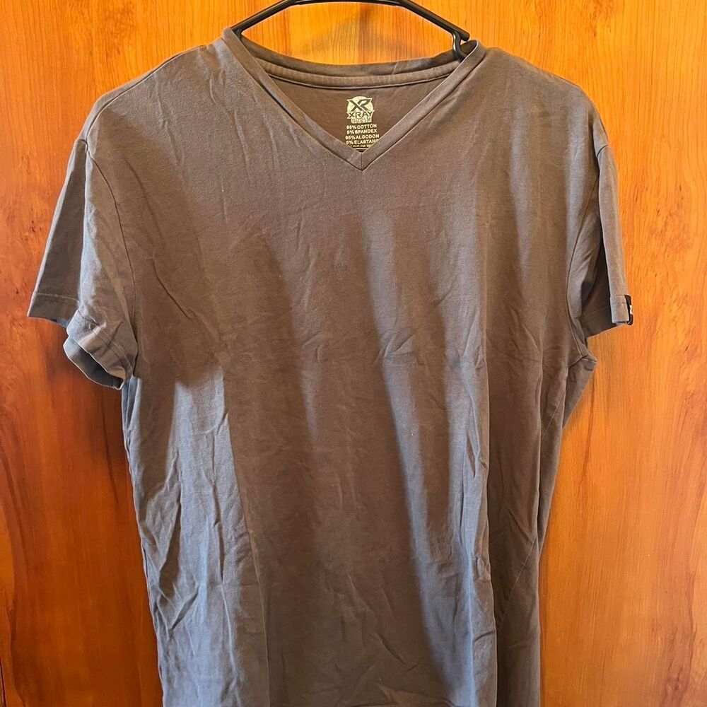 X-ray Men's Brown and Grey Shirt